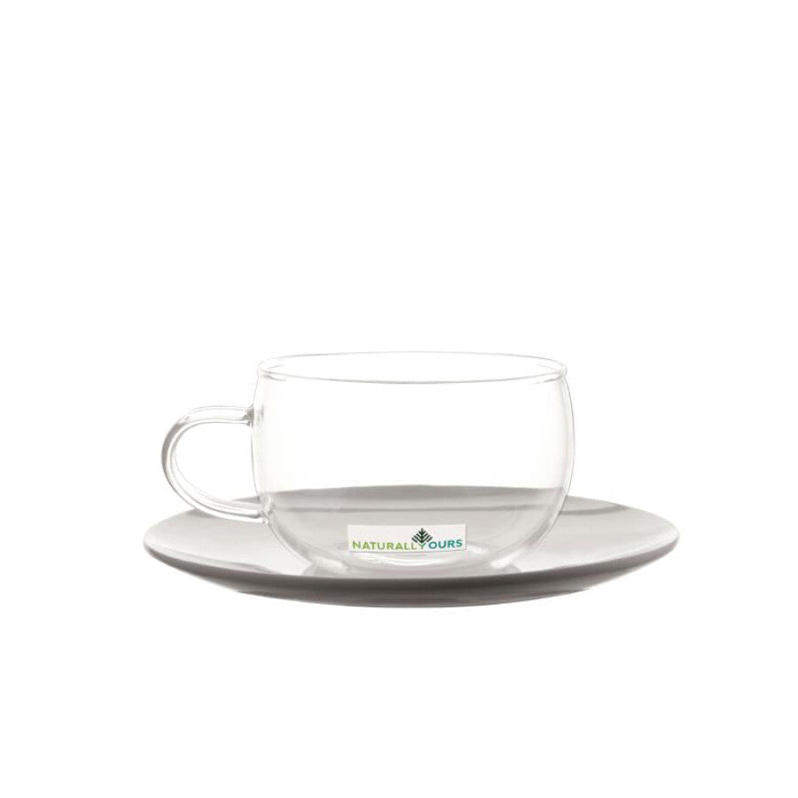 Naturally Yours - Glass Cup With Saucer