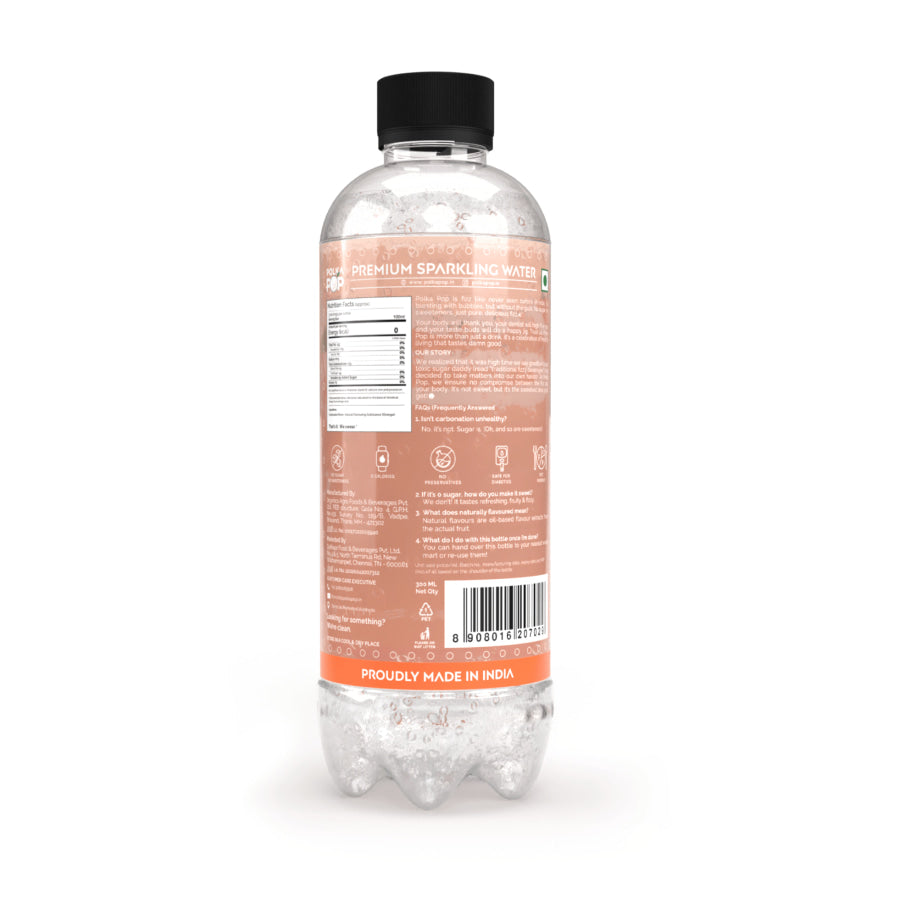 Orange Sparkling Water - Polka Pop