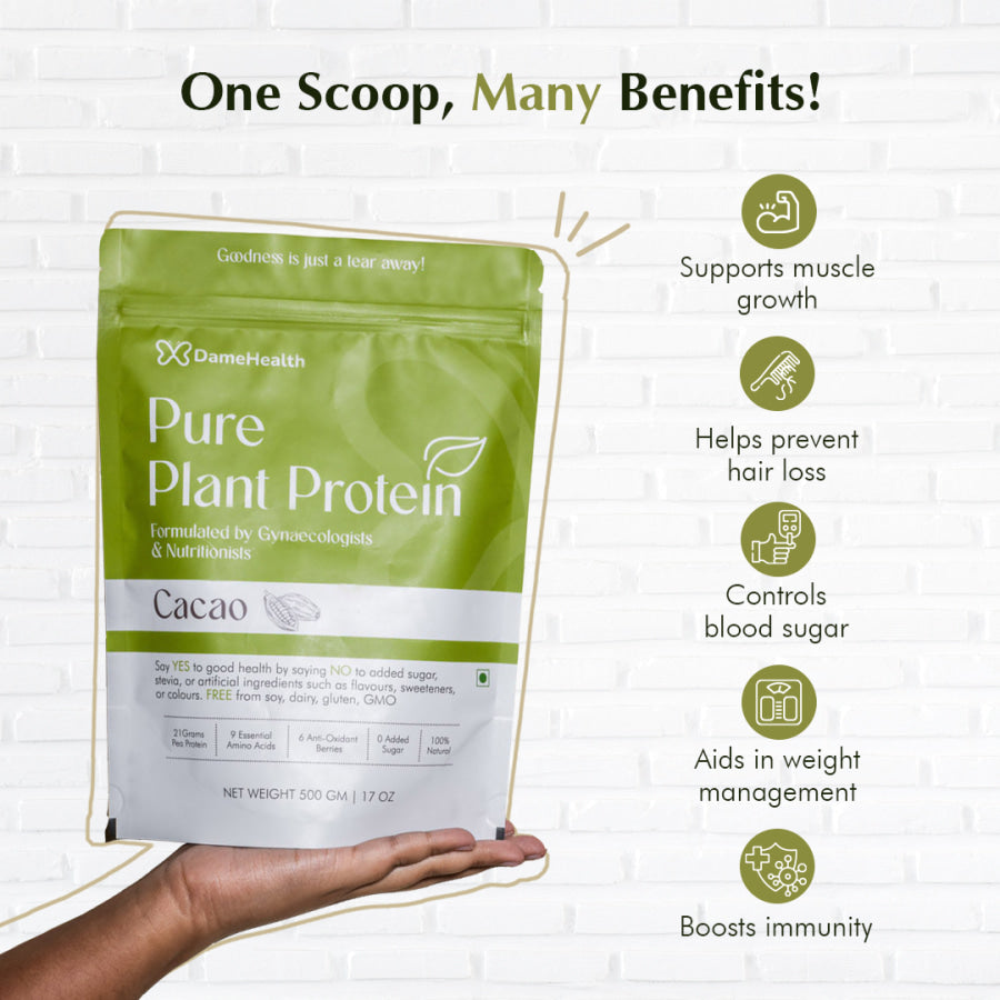 Pure Plant Protein (Cacao) for Women - Dame Health