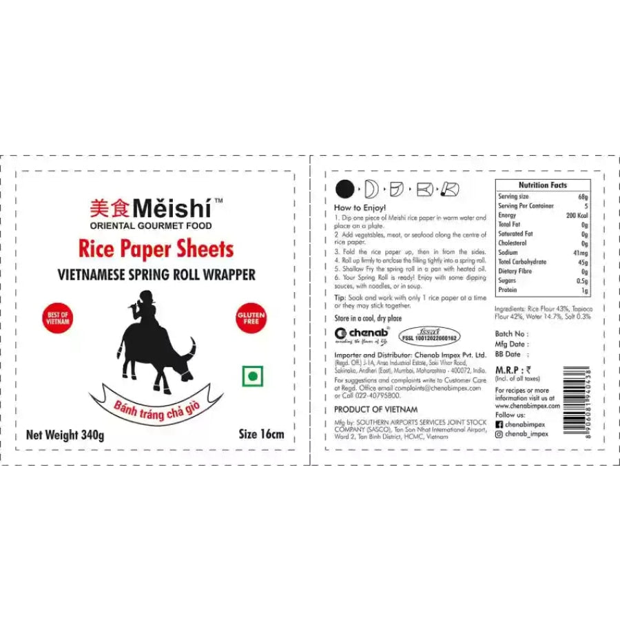 Rice Paper Spring Roll (Square) - Meishi