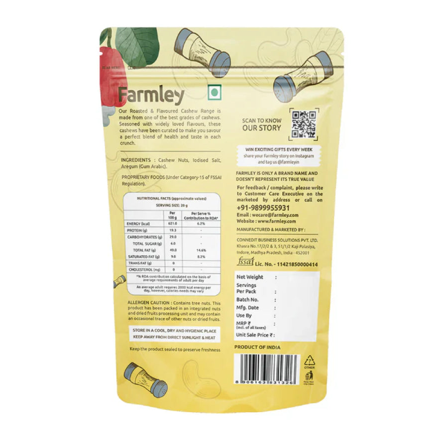Roasted & Salted Cashew - Farmley
