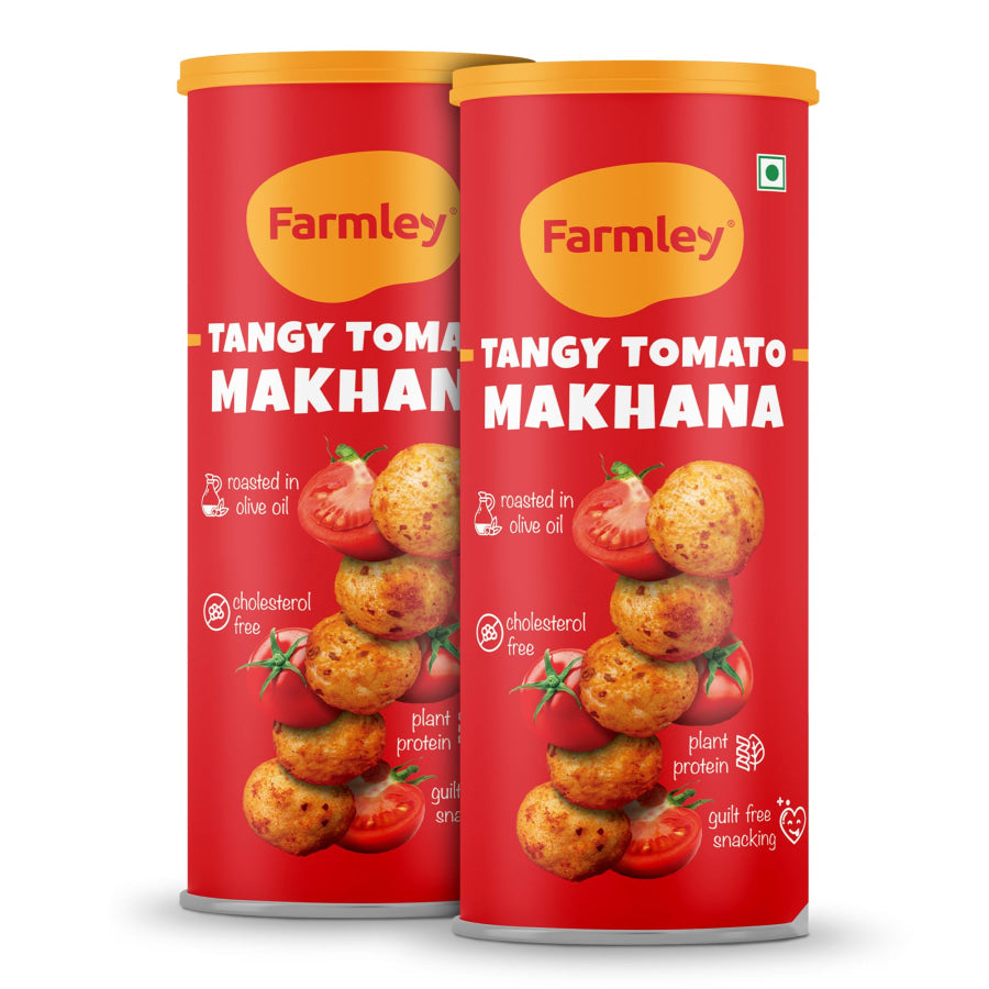 Tangy Tomato Makhana (Roasted & Flavoured) - Farmley