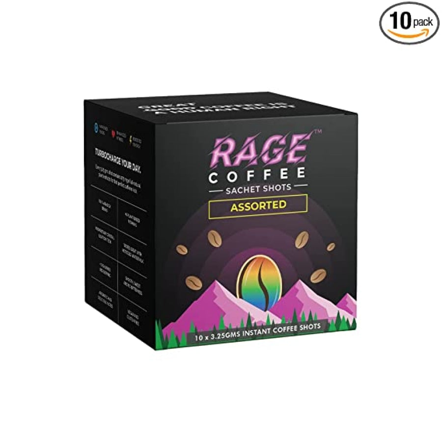 Assorted Pack Instant Coffee Sachet Shots - Rage