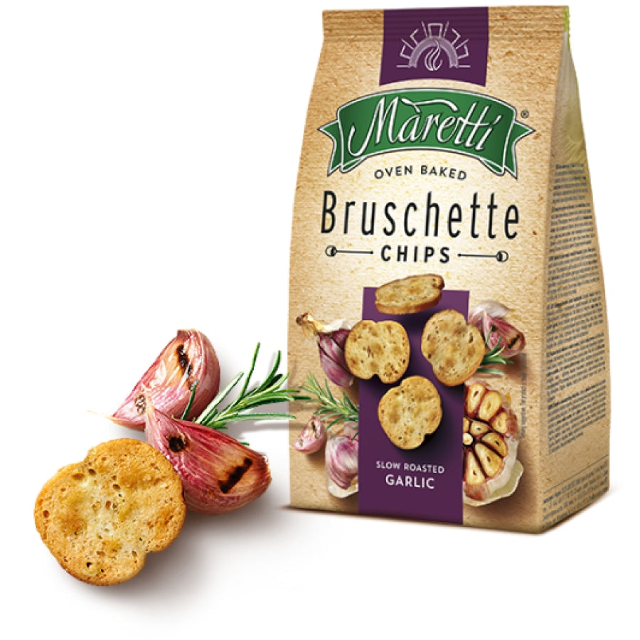 Slow Roasted Garlic Chips- Maretti Bruschette