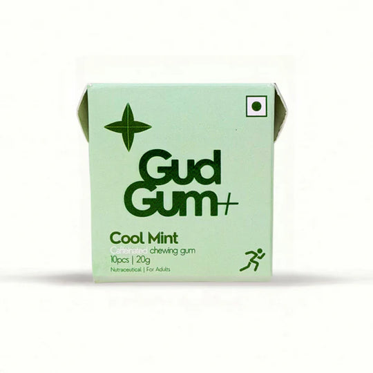 Cool Mint Caffeinated Chewing Gum - Gud Gum
