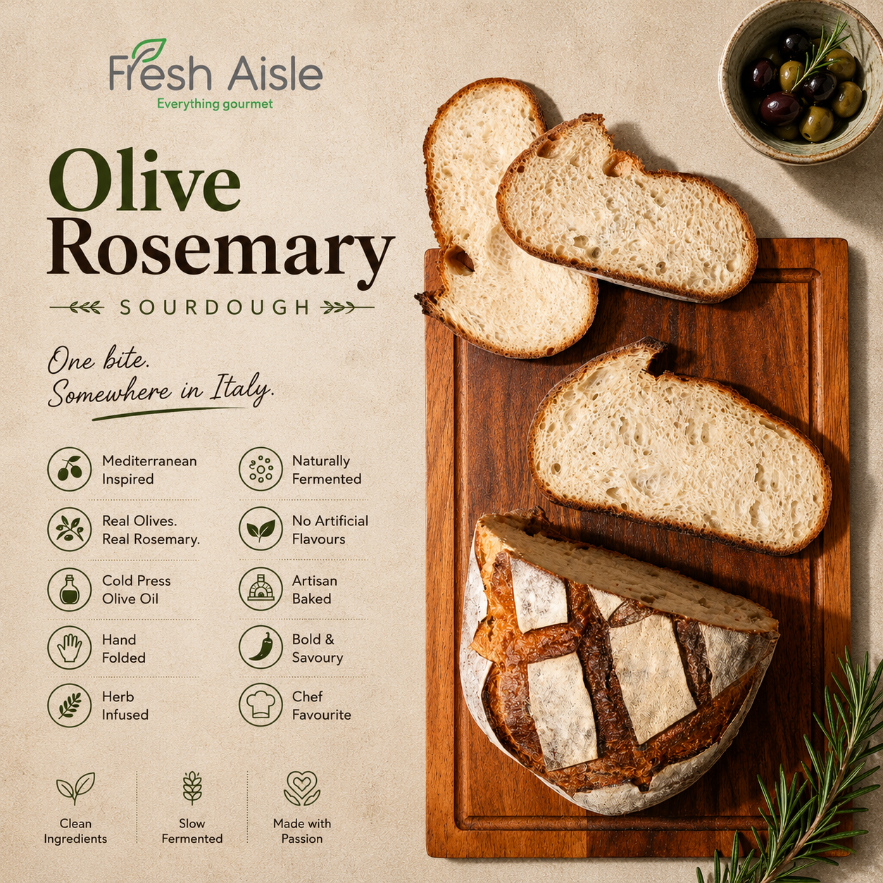 Olive & Rosemary Sourdough - Little Lot