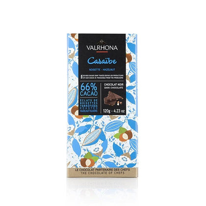 Caraibe Hazelnut Slivers 66% Cacao Chocolate - Valrhona
