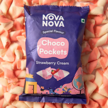 Choco Pockets Strawberry Cream Filling - Nova