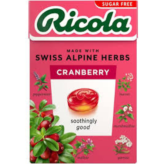 Cranberry Lozenges (Sugar Free) - Ricola