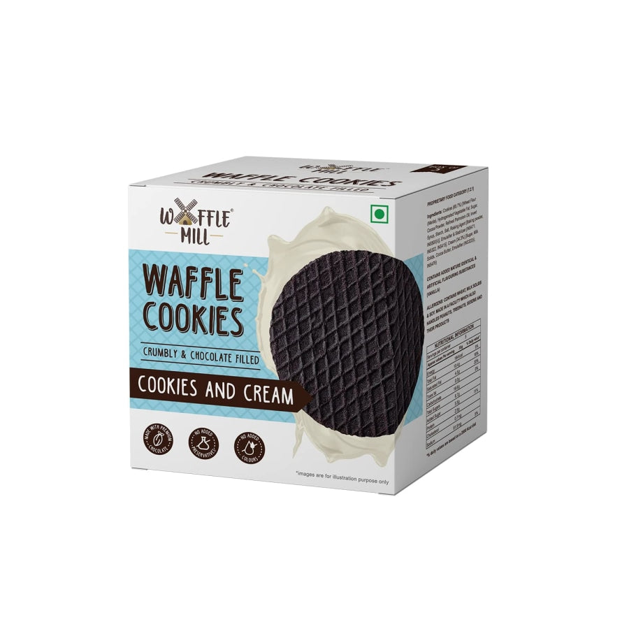 Crumbly Chocolate Filled Cookies & Cream - Waffle Mill