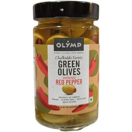 Green Olives Stuffed With Red Pepper - Olymp