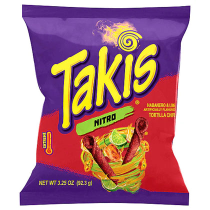 Habanero & Lime Flavour Tortilla Chips (Nitro) - Takis