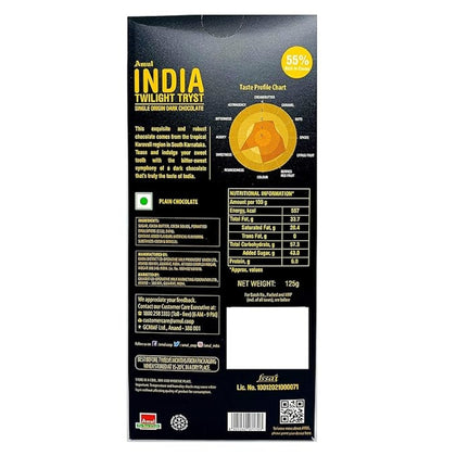India Twilight Tryst Single Origin 55% Dark Chocolate - Amul