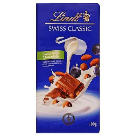Milk Chocolate With Raisins,Hazelnuts & Almonds - Lindt