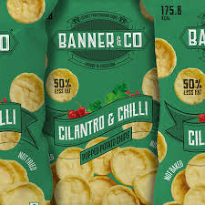Popped Potato Chips (Cillantro Chilli) - Banner &