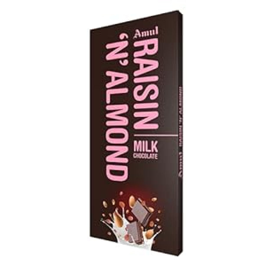 Raisin & Almond Milk Chocolate - Amul