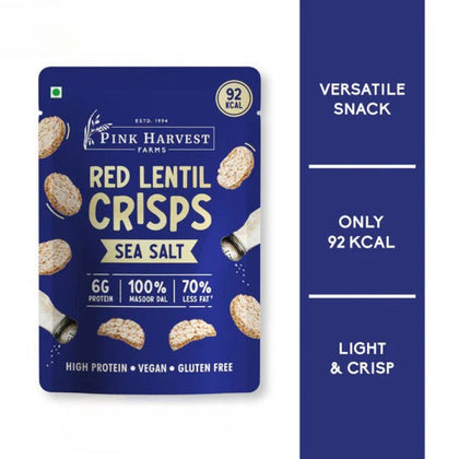 Red Lentil Crisps (Sea Salt) Pink Harvest