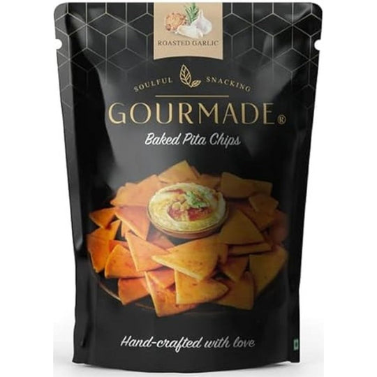 Roasted Garlic Pita Chips - Gourmade