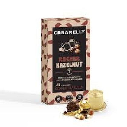 Rocher Hazelnut Coffee Capsules - Caramelly
