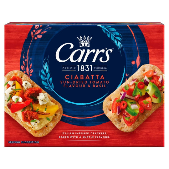 Sundried Tomato Flavour & Basil Crackers - Carr's