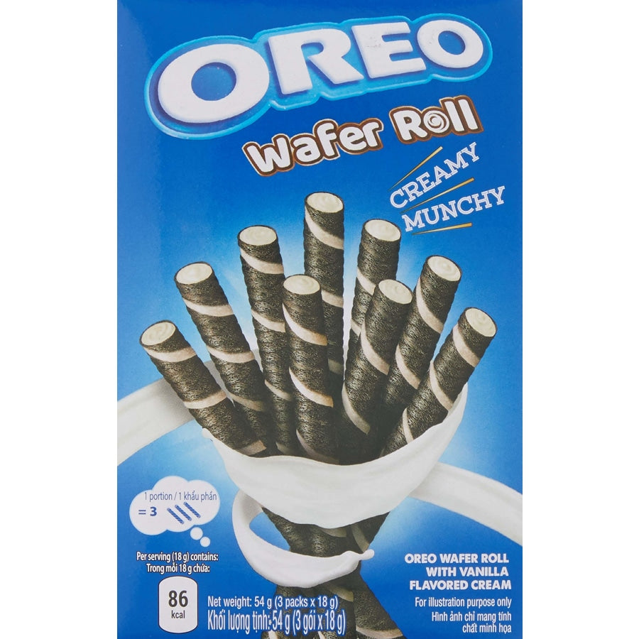 Wafer Roll With Vanilla Cream - Oreo