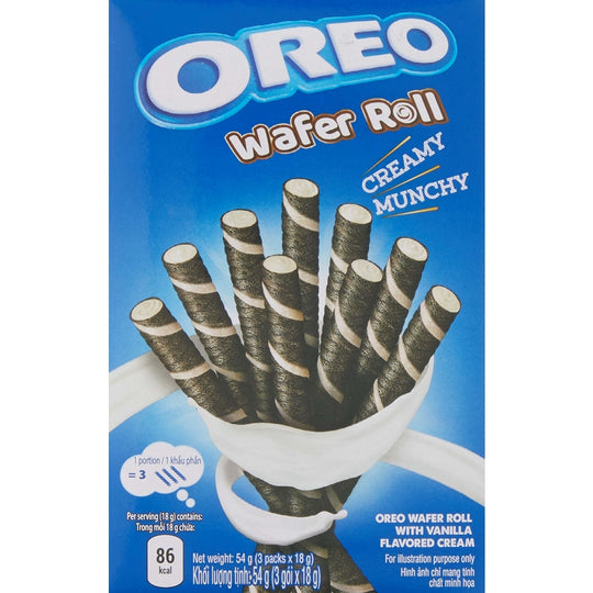Wafer Roll With Vanilla Cream - Oreo