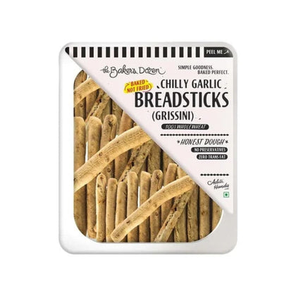 Chilli Garlic Breadsticks (Grissini) - The Baker’s Dozen