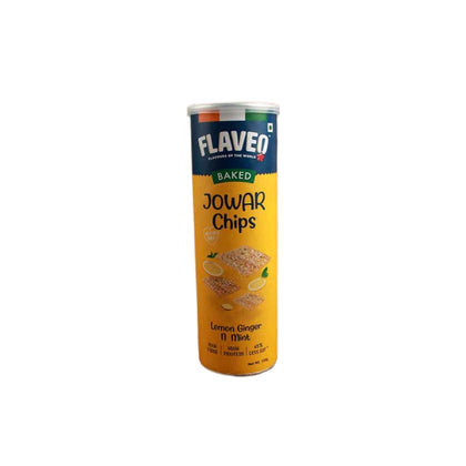 Lemon Ginger N Mint Baked Jowar Chips - Flaveo