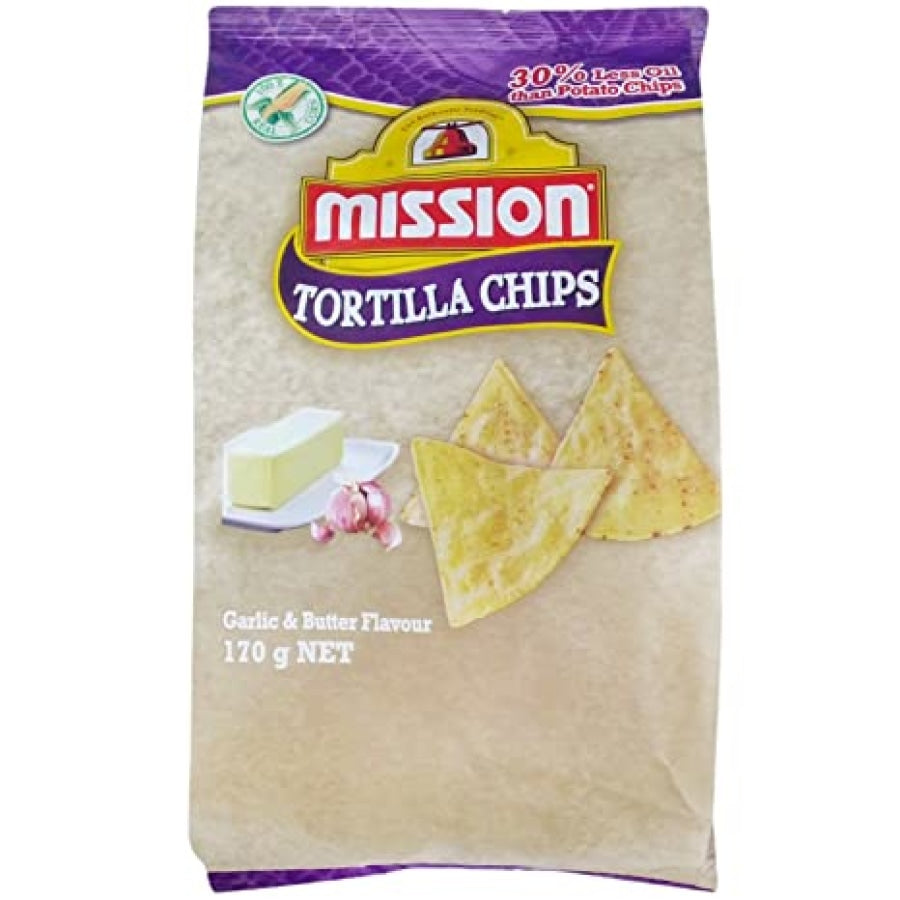 Mission Tortilla Chips - Garlic & Butter
