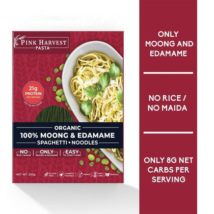 Moong & Edamame Spaghetti - Pink Harvest