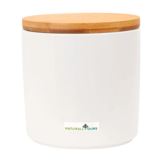Naturally Yours - Ceramic Storage Jar With Bamboo Lid