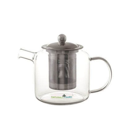 Naturally Yours - Glass Tea Pot with Steel Filter (750 ml)