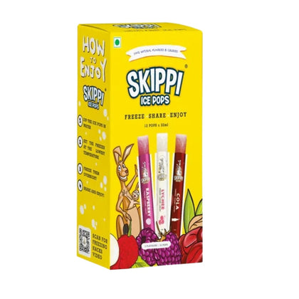 Skippi - Flavored Ice Pops (Cola,Lychee,Raspberry)