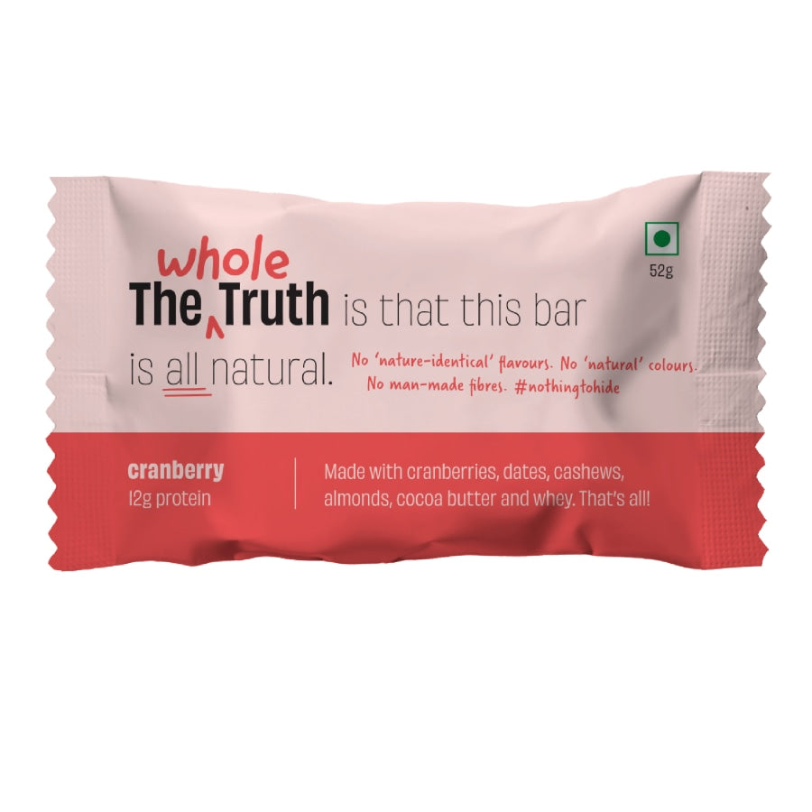 The Whole Truth - Protein Bar (Cranberry) No Added Sugar