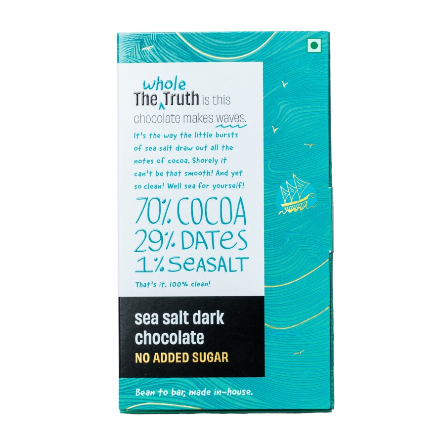 The Whole Truth - Sea-SaltDark Chocolate - (No Added Sugar)