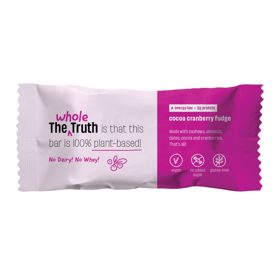 The Whole Truth - Vegan Energy Bar (Cocoa Cranberry Fudge)